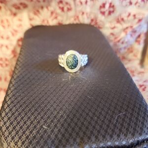 Elegant Sterling Silver and Blue Women's Ring